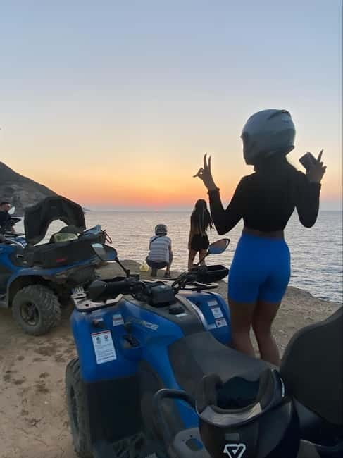 Agia Pelagia: Sunset or Morning Quad Tour & Ghost Town Visit - Sunset above the sea