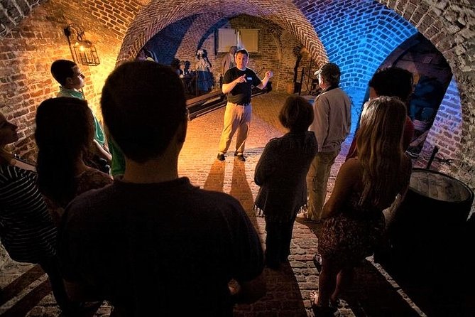 Charleston Ghost & Dungeon Night-Time Walking Tour with Entry to Provost Dungeon - Entering the Provost Dungeon at the Old Exchange