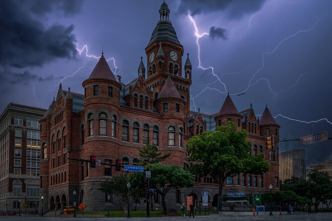 Deadly Dallas Ghost Tours: Blood, Bones, and Burials - Dealey Plaza after dark