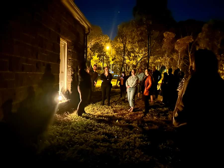 Eynesbury Homestead Dark Tales & Ghostly Trails Dinner&Tour - The bluestone men’s quarters and Grey Box Forest