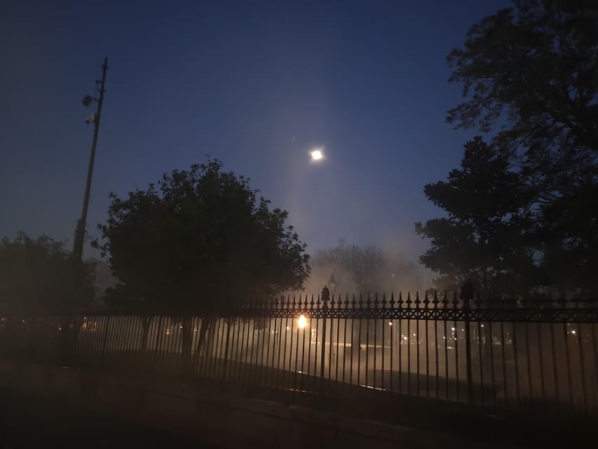 French Quarter: Haunted Hollywood Ghost Tour in New Orleans - Chartres Street and Jackson Square on screen