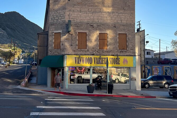 Ghosts of Tonopah Haunted History GPS/APP Smartphone guided Walking Tour outside - Tonopah Liquor Company and the wild bar upstairs