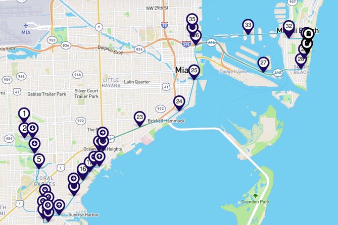 Haunted Miami: Self-Guided Smartphone Audio Driving Tour - Key points at a glance