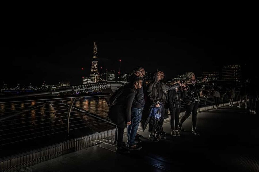 London: Haunted Ghost Night Walking Tour - Crossing the Millennium Bridge after dark