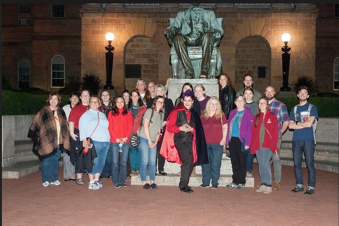 Madison UW Campus Haunted Ghost Tour - Library Mall and Bascom Hill after sunset