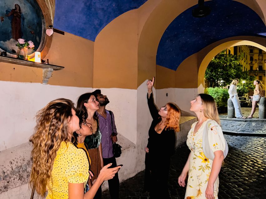 Rome: Paranormal Night Walking Tour & Secret Backstreets - The Fountain of the Mask and macabre street details