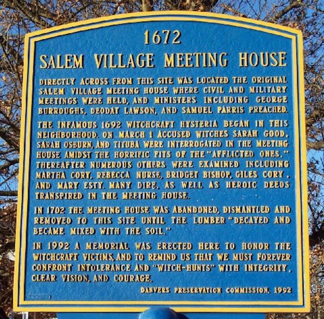 Salem Village Witch Hunt Walking Tour - Meeting at the Training Field