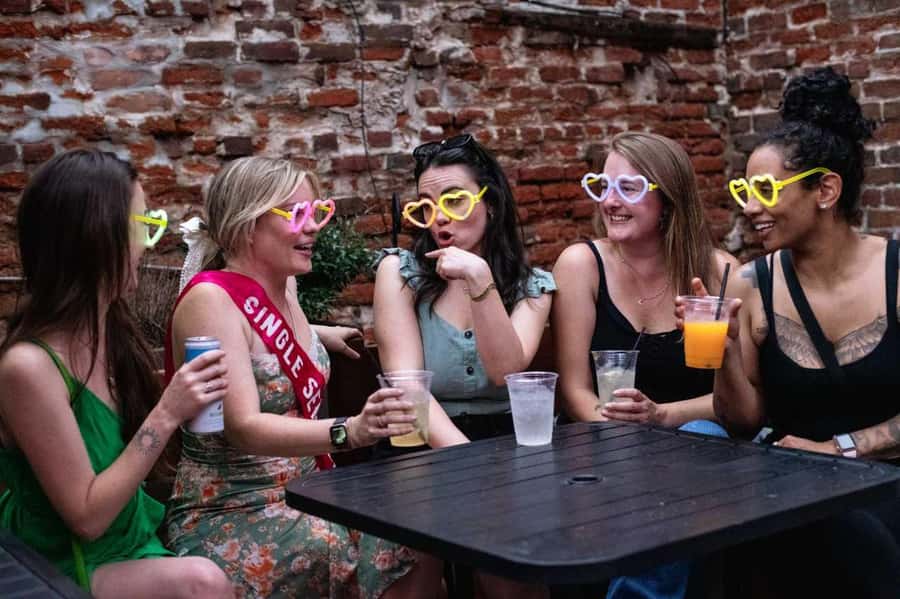 San Antonio: Spirits & Spirits Haunted Pub Crawl - Walking toward the Emily Morgan Hotel