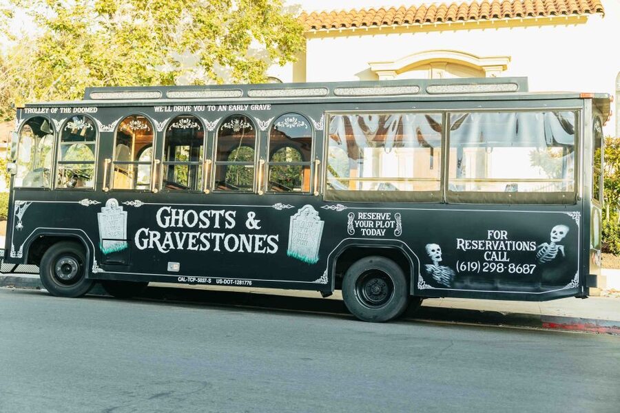 San Diego: Ghosts & Gravestones Trolley Tour - Old Town Cemetery and the Whaley House grounds
