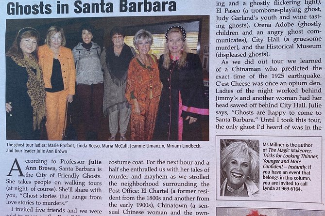 Santa Barbara Ghost Tour - 1 hour -"Invisible Becomes Visible!" - Who should book it?