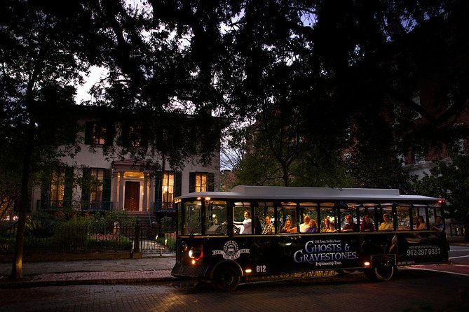 Savannah Ghosts & Gravestones Trolley Tour - Andrew Low House after sunset