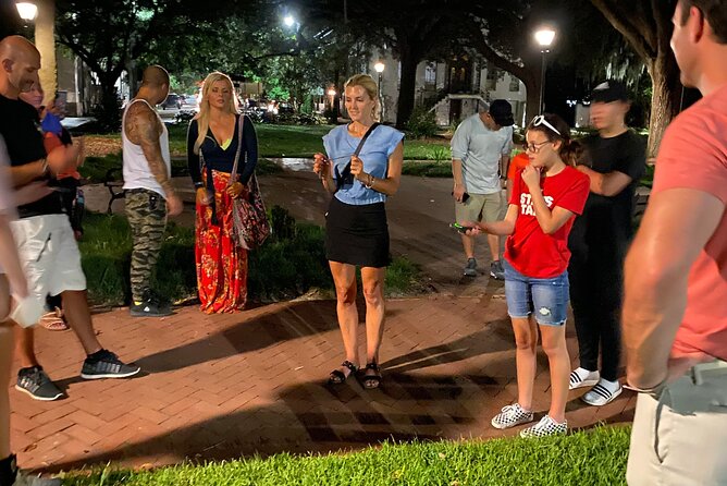 Savannah's 13 Ghosts, Voodoo, Murder & Mystery Tour - Monterey Square and the haunted city at street level