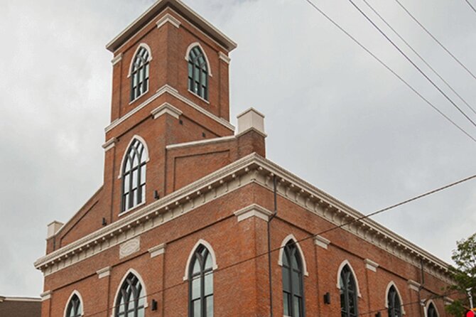 Self Guided Cincinnati Ghost Haunted Walking Tour Audio Tour Music Hall OTR - The former church, drug store, and restless building