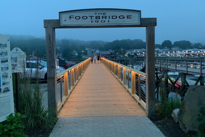 Spooks and Spirits Walking Ghost Tour of Boothbay Harbor - Starting above the harbor at the wooden footbridge