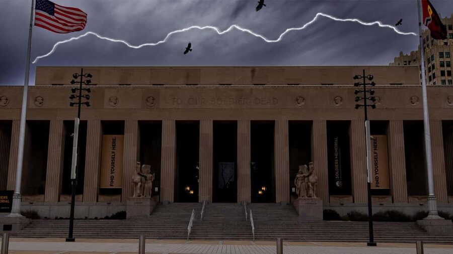 St. Louis Ghost Tour: Sinister Sins & Shadows - Walking past Stifel Theatre