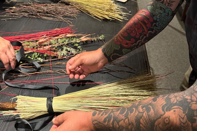 Witch City Broom Making Workshop in Salem - Choosing the handle, broomcorn, and color