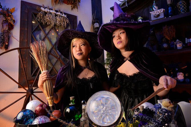 Witch Costume Photo Shoot - Witch Cottage theatrical set - The Witch Cottage experience at a glance