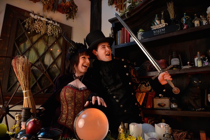 Witch Costume Photo Shoot - Witch Cottage theatrical set - Entering the Witch Cottage on Essex Street